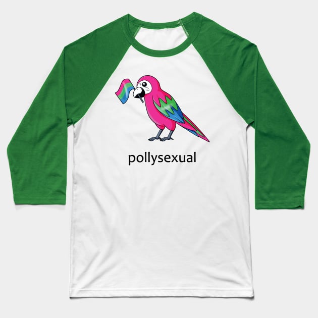 Pollysexual Baseball T-Shirt by LunarCartoonist